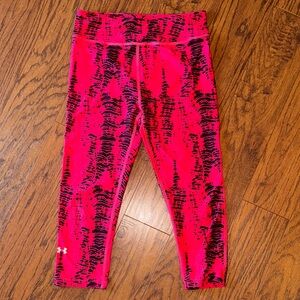 Under Armour Vibrant Pink and Black Leggings